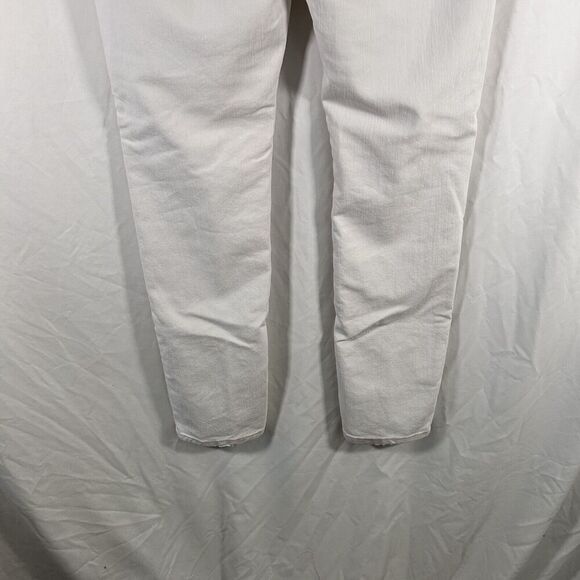 Banana Republic Jeans Women's 12 White Denim Skinny Mid Rise Cotton Blend - Picture 9 of 11